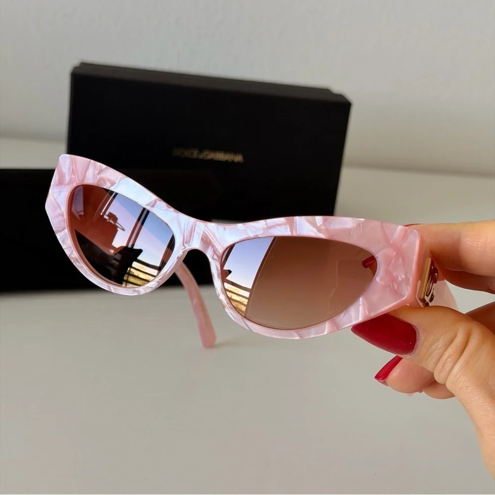New! Dolce & Gabbana Pink Marble Sunglasses, DG4450 3231/13, Authentic